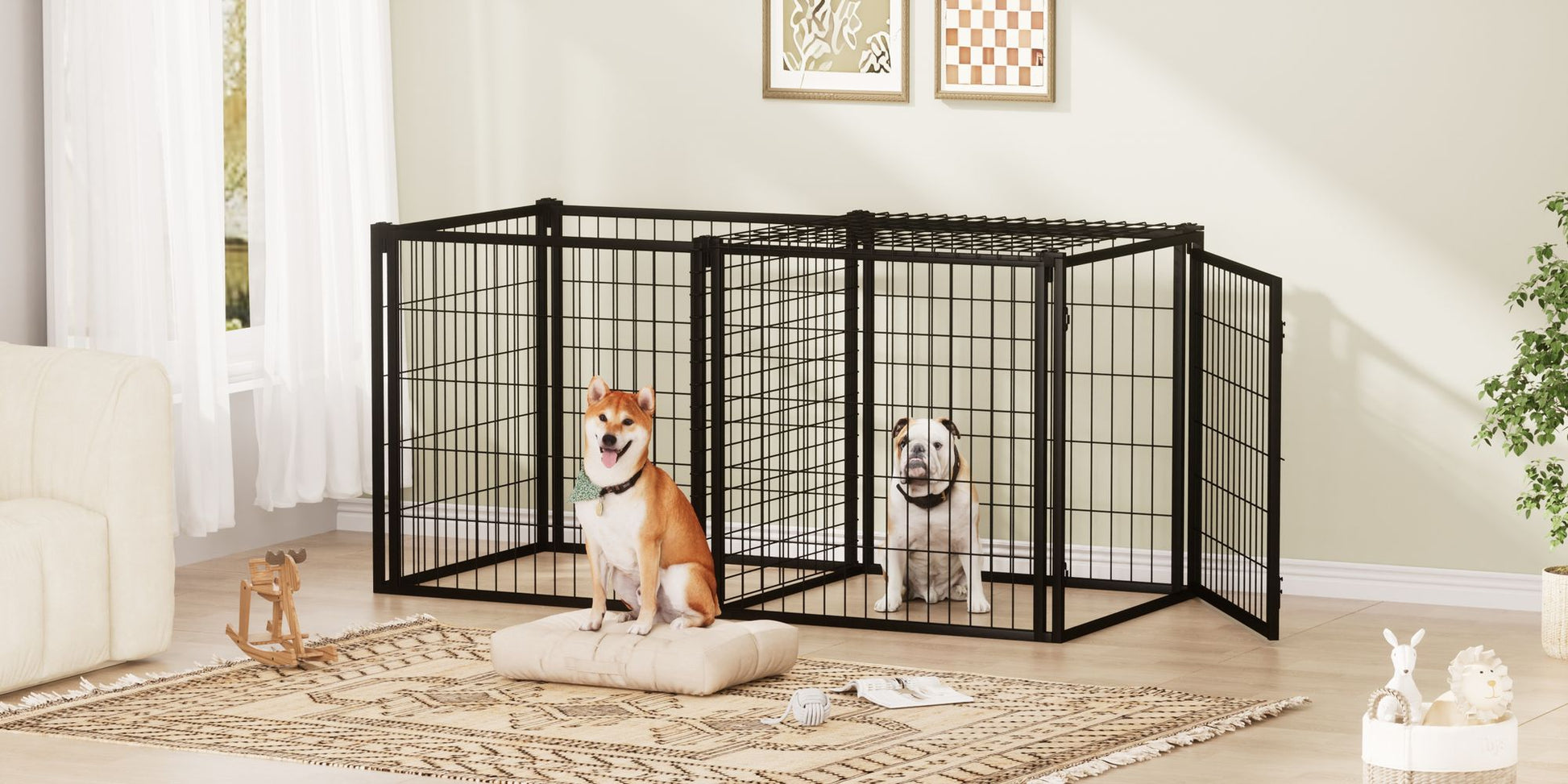 Dog cage for small and medium dogs
