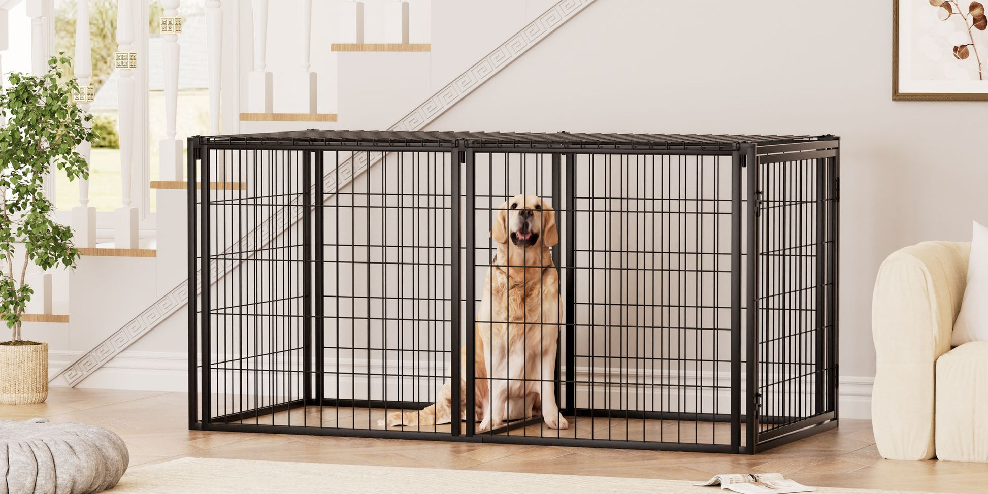 Dog cage for small and medium dogs